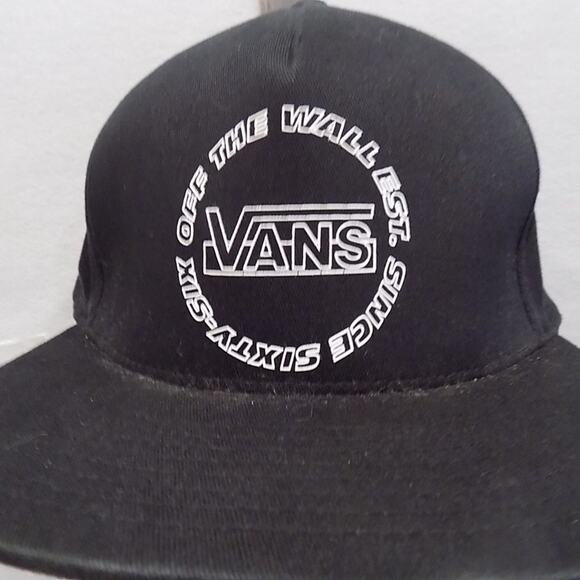 Vans Off The Wall Men's Black Snapback Streetwear Black Baseball Cap - Picture 13 of 13